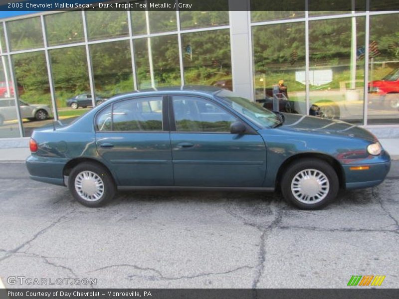 Dark Tropic Teal Metallic / Gray 2003 Chevrolet Malibu Sedan