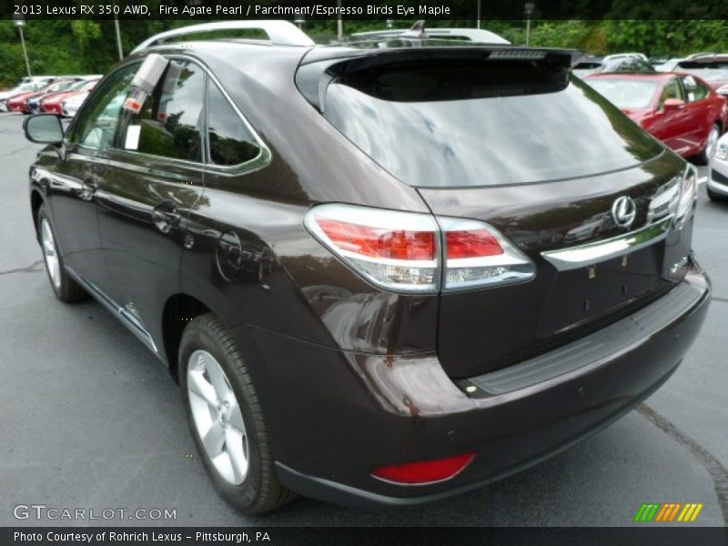 Fire Agate Pearl / Parchment/Espresso Birds Eye Maple 2013 Lexus RX 350 AWD