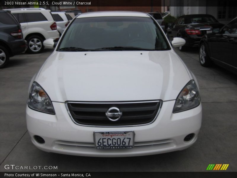 Cloud White / Charcoal 2003 Nissan Altima 2.5 S