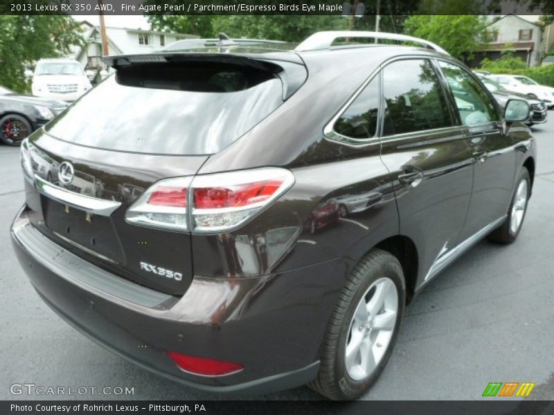 Fire Agate Pearl / Parchment/Espresso Birds Eye Maple 2013 Lexus RX 350 AWD
