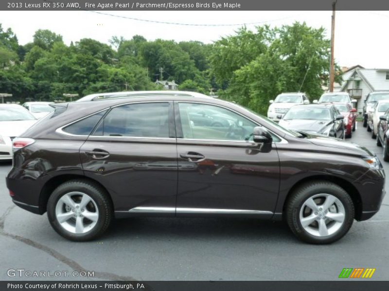 Fire Agate Pearl / Parchment/Espresso Birds Eye Maple 2013 Lexus RX 350 AWD