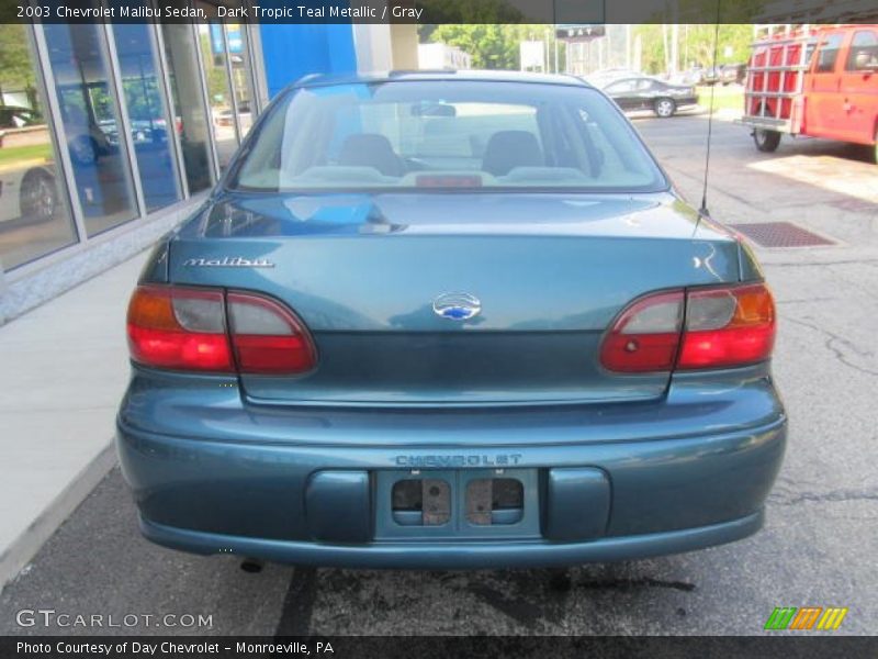 Dark Tropic Teal Metallic / Gray 2003 Chevrolet Malibu Sedan
