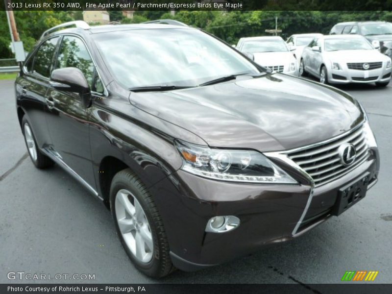 Fire Agate Pearl / Parchment/Espresso Birds Eye Maple 2013 Lexus RX 350 AWD