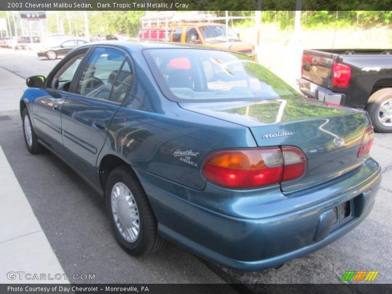 Dark Tropic Teal Metallic / Gray 2003 Chevrolet Malibu Sedan