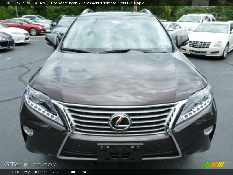 Fire Agate Pearl / Parchment/Espresso Birds Eye Maple 2013 Lexus RX 350 AWD