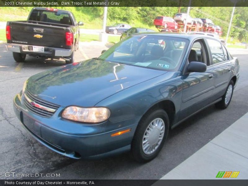 Dark Tropic Teal Metallic / Gray 2003 Chevrolet Malibu Sedan