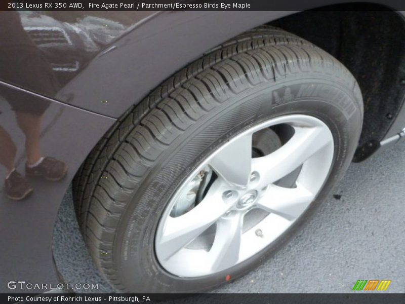 Fire Agate Pearl / Parchment/Espresso Birds Eye Maple 2013 Lexus RX 350 AWD