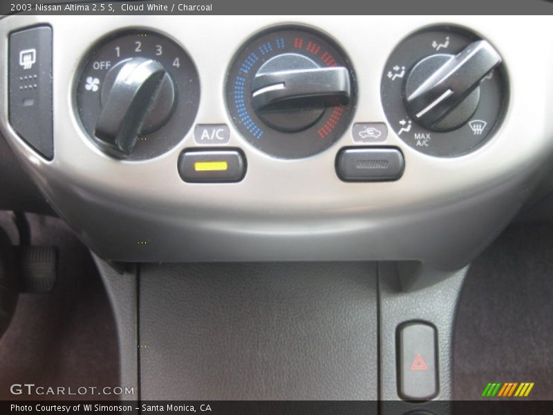 Cloud White / Charcoal 2003 Nissan Altima 2.5 S