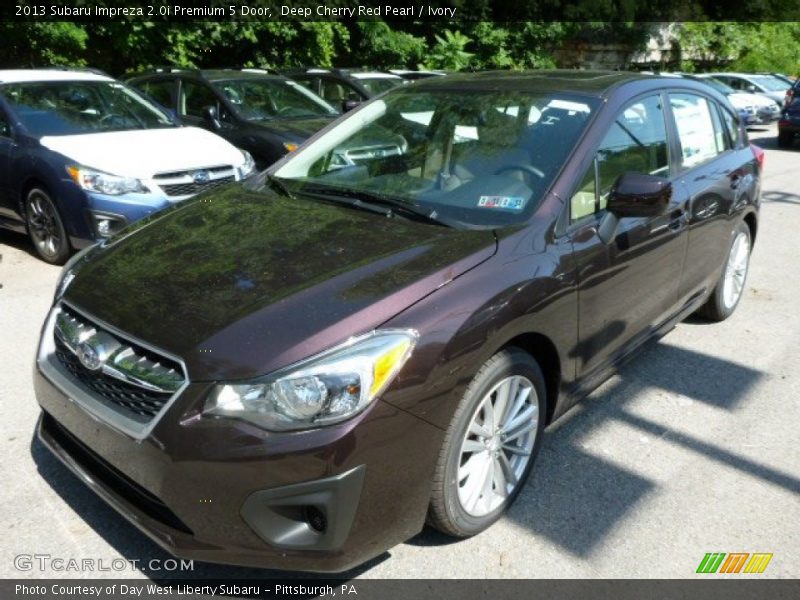 Deep Cherry Red Pearl / Ivory 2013 Subaru Impreza 2.0i Premium 5 Door