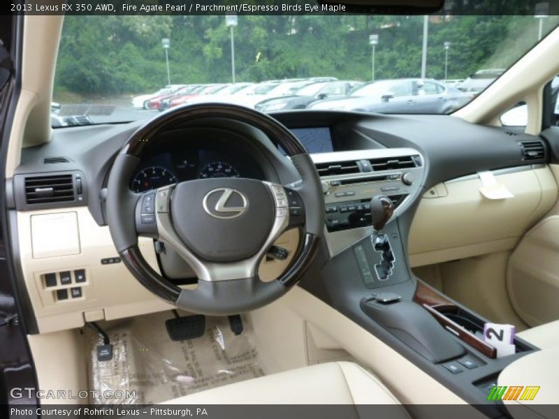 Fire Agate Pearl / Parchment/Espresso Birds Eye Maple 2013 Lexus RX 350 AWD