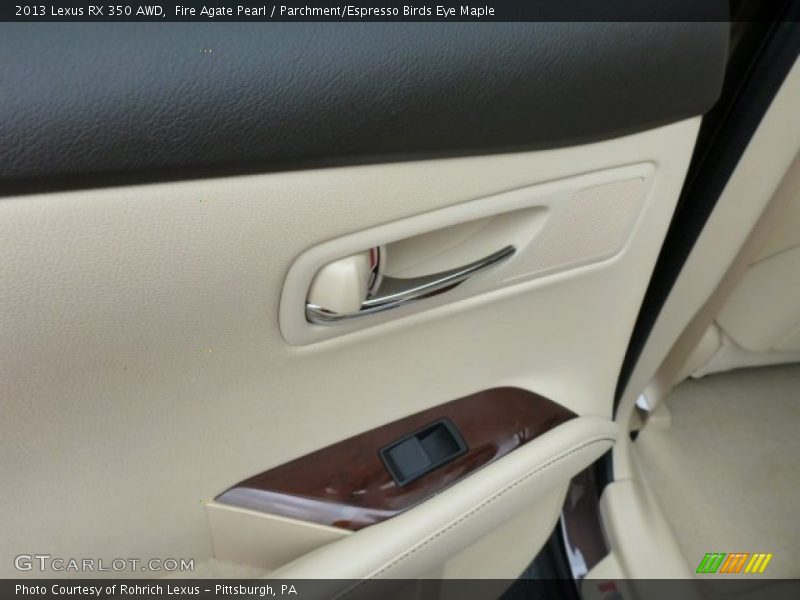 Fire Agate Pearl / Parchment/Espresso Birds Eye Maple 2013 Lexus RX 350 AWD