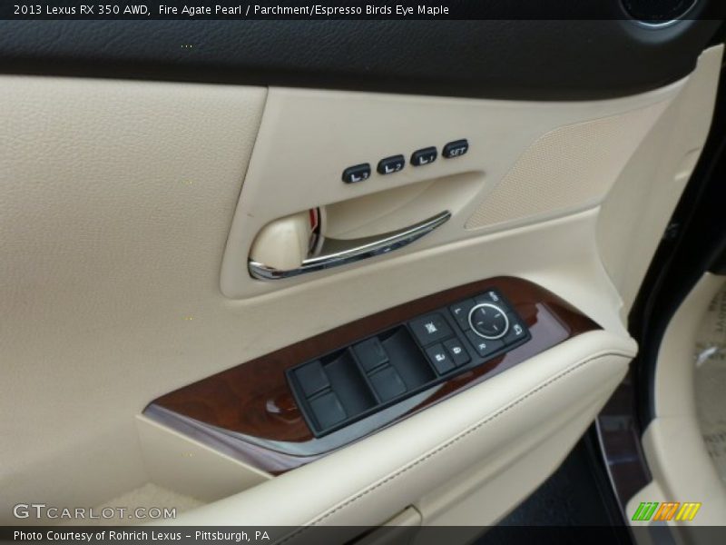 Fire Agate Pearl / Parchment/Espresso Birds Eye Maple 2013 Lexus RX 350 AWD