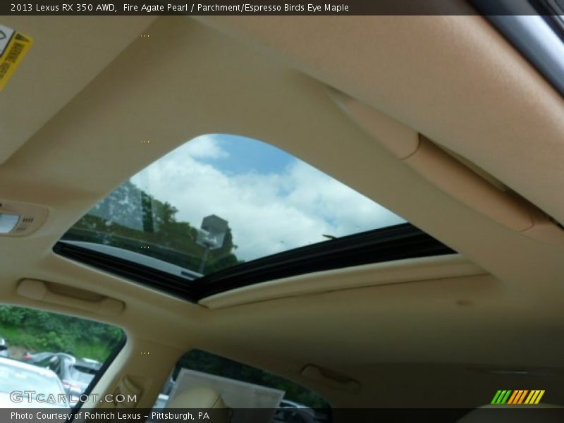 Fire Agate Pearl / Parchment/Espresso Birds Eye Maple 2013 Lexus RX 350 AWD
