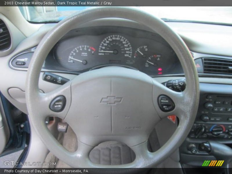 Dark Tropic Teal Metallic / Gray 2003 Chevrolet Malibu Sedan
