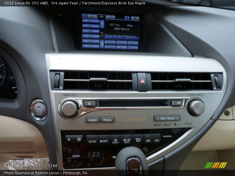 Fire Agate Pearl / Parchment/Espresso Birds Eye Maple 2013 Lexus RX 350 AWD