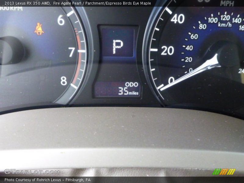 Fire Agate Pearl / Parchment/Espresso Birds Eye Maple 2013 Lexus RX 350 AWD