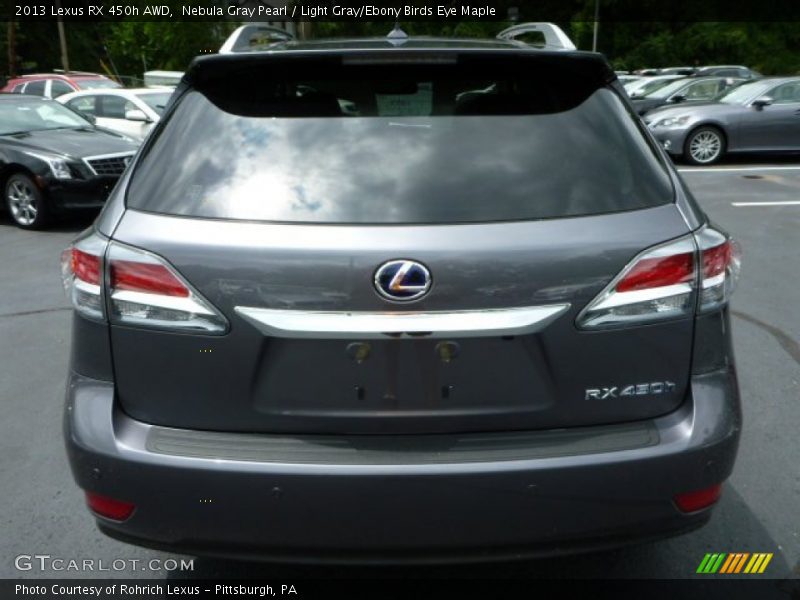 Nebula Gray Pearl / Light Gray/Ebony Birds Eye Maple 2013 Lexus RX 450h AWD