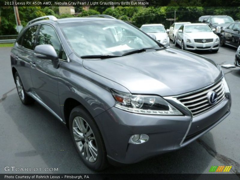 Nebula Gray Pearl / Light Gray/Ebony Birds Eye Maple 2013 Lexus RX 450h AWD
