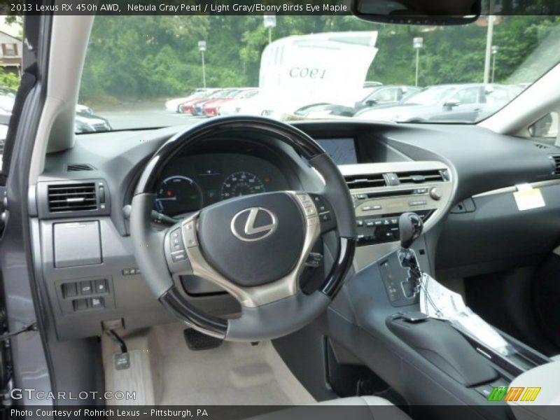 Nebula Gray Pearl / Light Gray/Ebony Birds Eye Maple 2013 Lexus RX 450h AWD