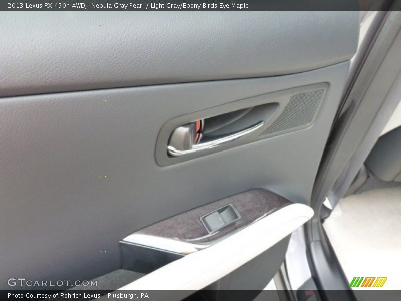 Nebula Gray Pearl / Light Gray/Ebony Birds Eye Maple 2013 Lexus RX 450h AWD