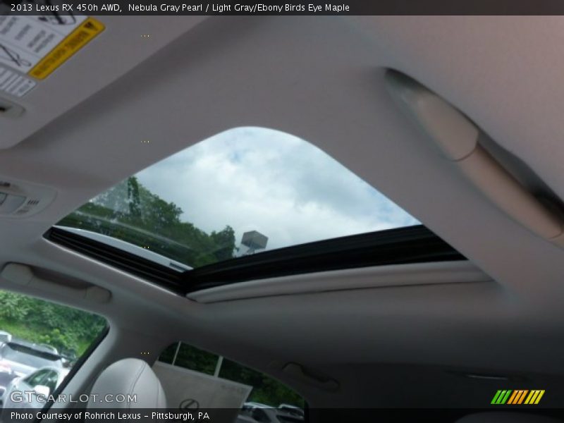 Nebula Gray Pearl / Light Gray/Ebony Birds Eye Maple 2013 Lexus RX 450h AWD