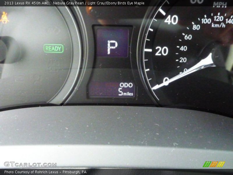 Nebula Gray Pearl / Light Gray/Ebony Birds Eye Maple 2013 Lexus RX 450h AWD