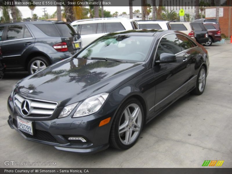 Steel Grey Metallic / Black 2011 Mercedes-Benz E 550 Coupe