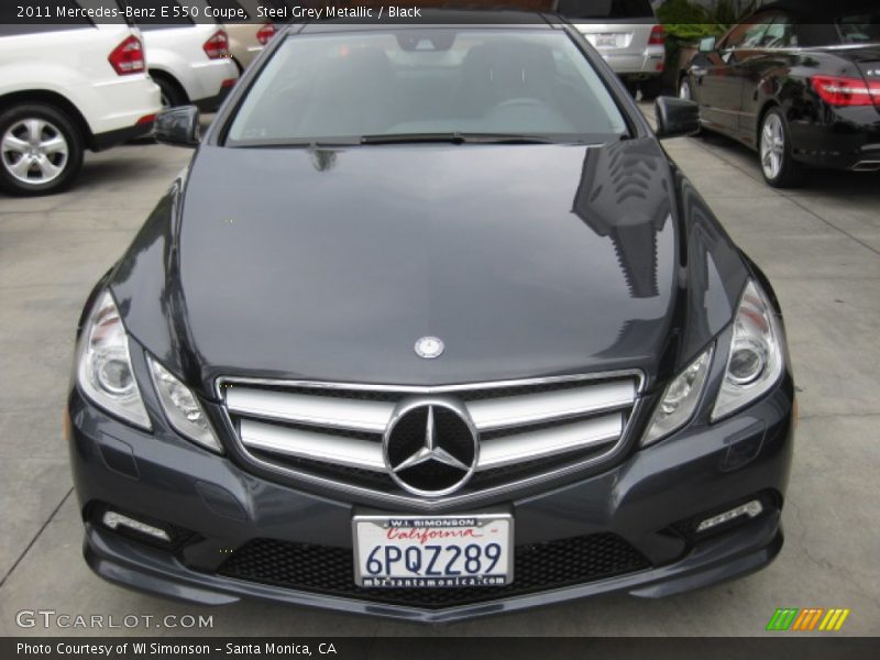 Steel Grey Metallic / Black 2011 Mercedes-Benz E 550 Coupe