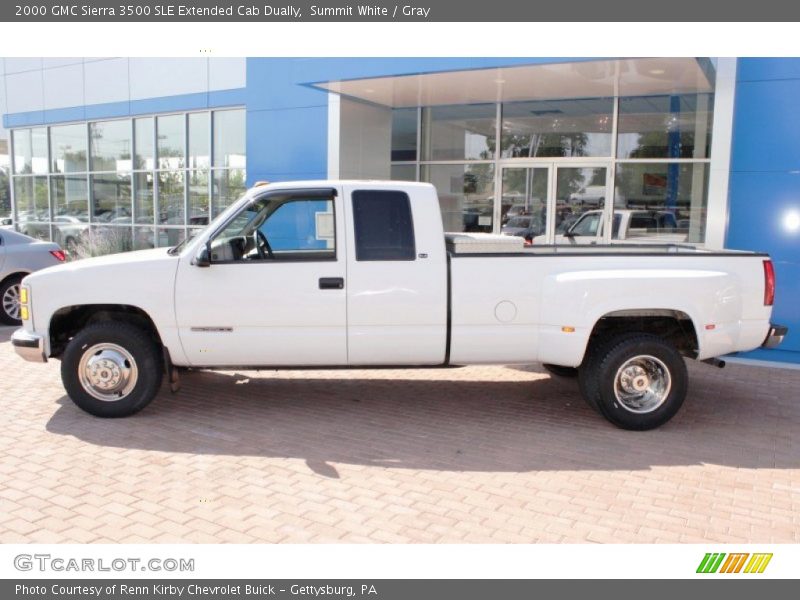 Summit White / Gray 2000 GMC Sierra 3500 SLE Extended Cab Dually