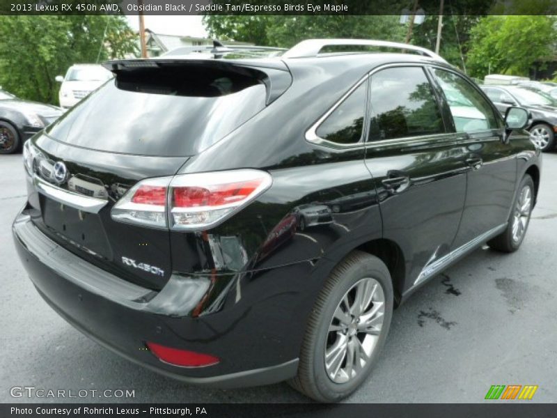 Obsidian Black / Saddle Tan/Espresso Birds Eye Maple 2013 Lexus RX 450h AWD
