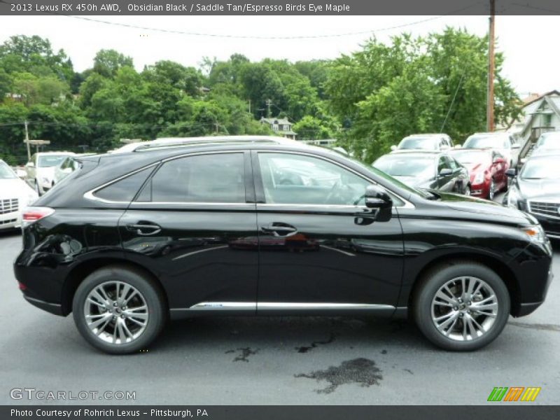 Obsidian Black / Saddle Tan/Espresso Birds Eye Maple 2013 Lexus RX 450h AWD