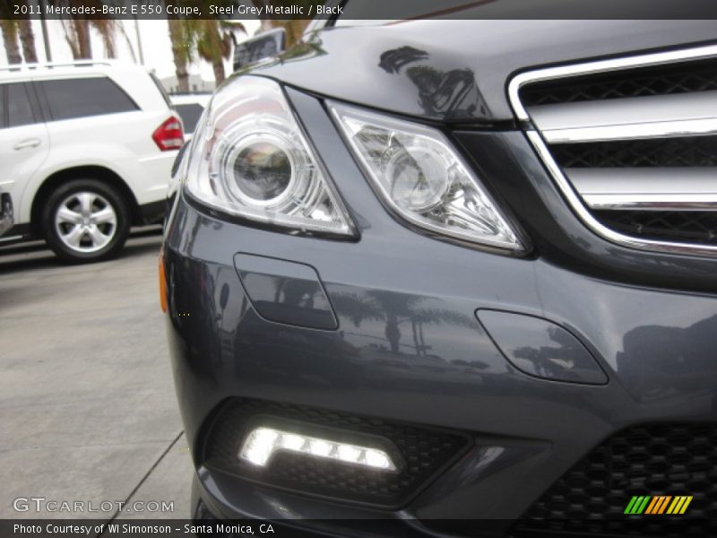 Steel Grey Metallic / Black 2011 Mercedes-Benz E 550 Coupe