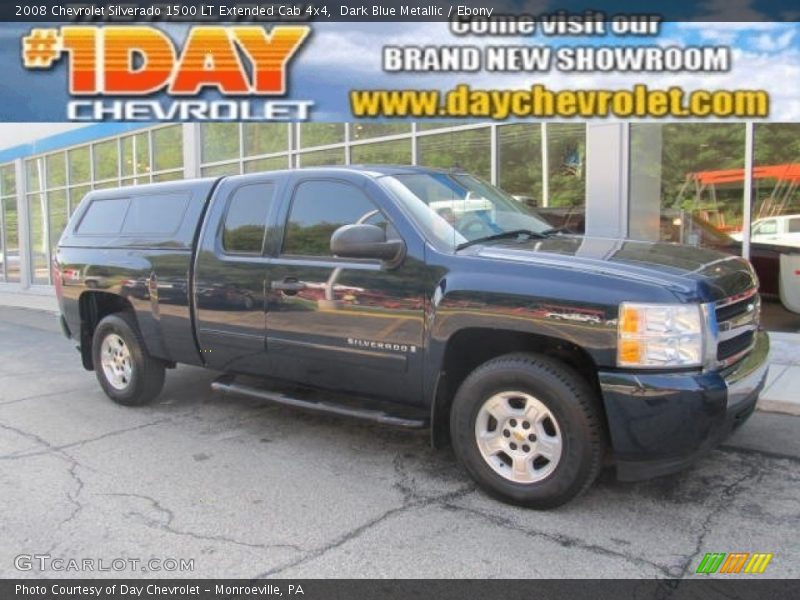 Dark Blue Metallic / Ebony 2008 Chevrolet Silverado 1500 LT Extended Cab 4x4