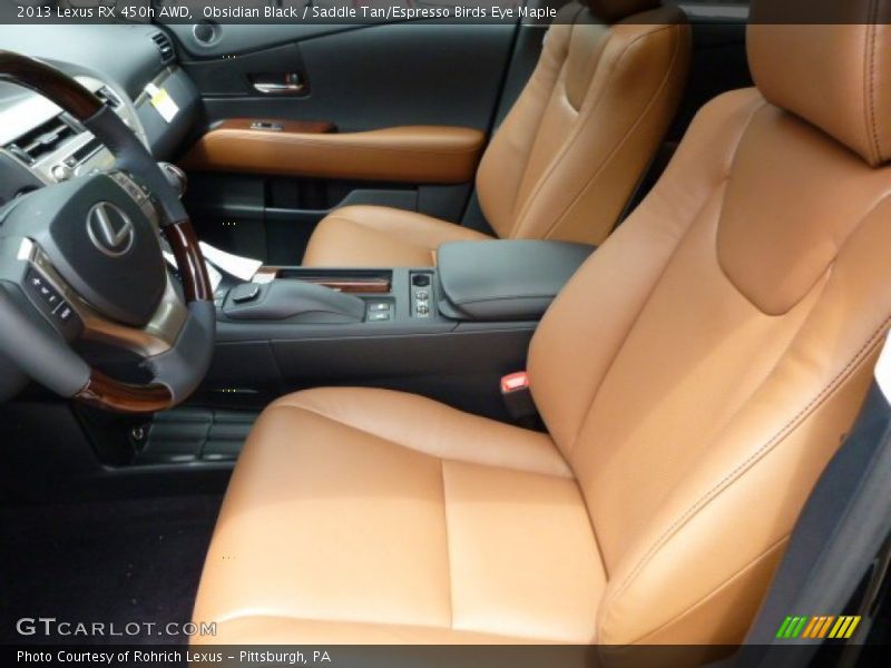 Obsidian Black / Saddle Tan/Espresso Birds Eye Maple 2013 Lexus RX 450h AWD