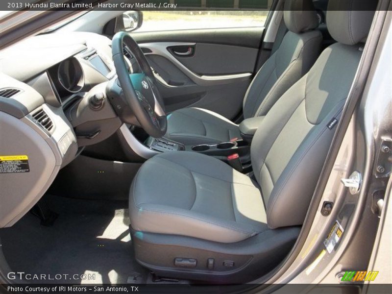 Harbor Gray Metallic / Gray 2013 Hyundai Elantra Limited