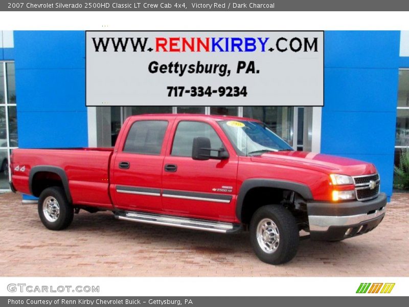 Victory Red / Dark Charcoal 2007 Chevrolet Silverado 2500HD Classic LT Crew Cab 4x4