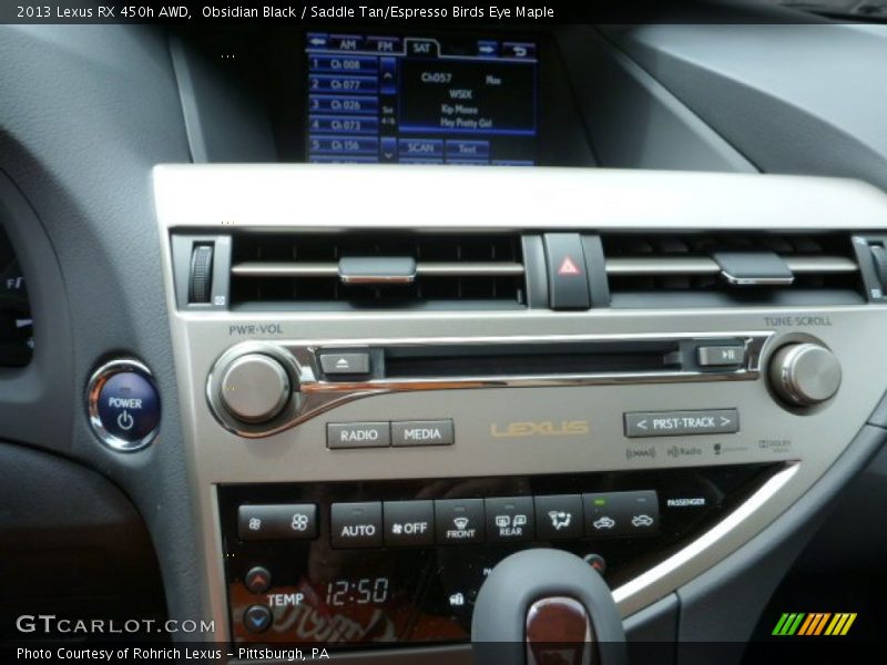 Obsidian Black / Saddle Tan/Espresso Birds Eye Maple 2013 Lexus RX 450h AWD