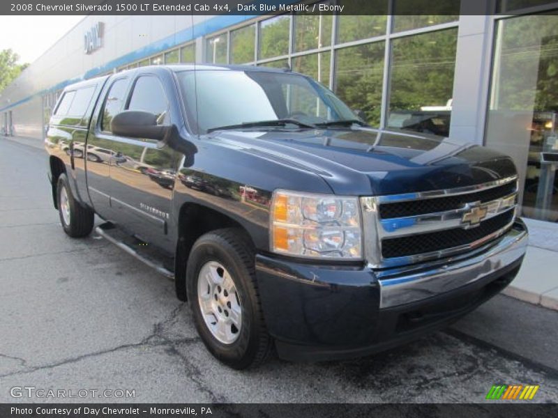 Dark Blue Metallic / Ebony 2008 Chevrolet Silverado 1500 LT Extended Cab 4x4