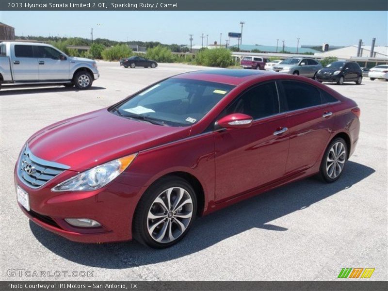 Sparkling Ruby / Camel 2013 Hyundai Sonata Limited 2.0T