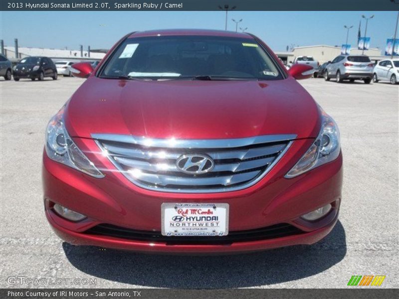 Sparkling Ruby / Camel 2013 Hyundai Sonata Limited 2.0T
