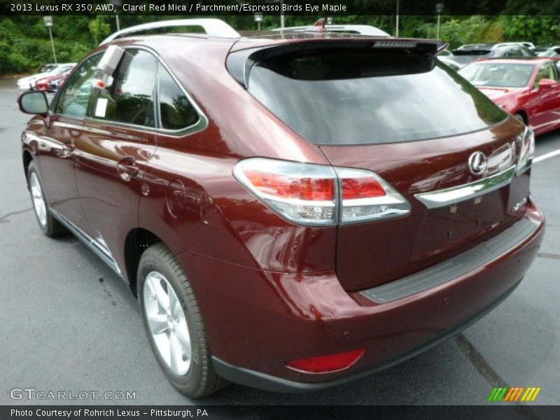 Claret Red Mica / Parchment/Espresso Birds Eye Maple 2013 Lexus RX 350 AWD