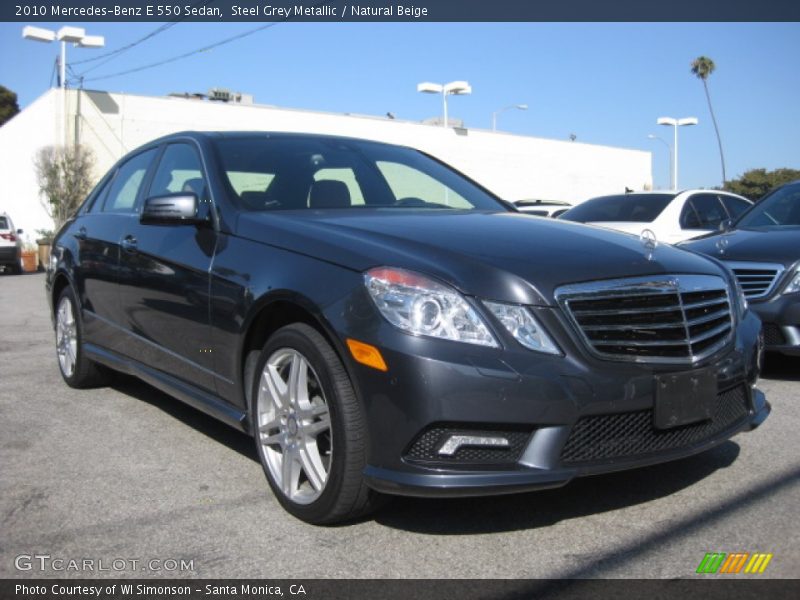 Steel Grey Metallic / Natural Beige 2010 Mercedes-Benz E 550 Sedan