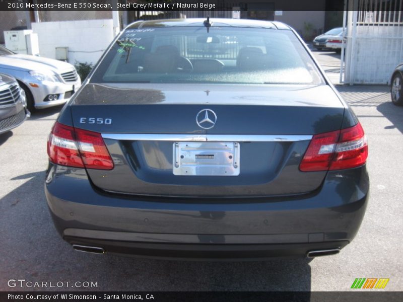 Steel Grey Metallic / Natural Beige 2010 Mercedes-Benz E 550 Sedan