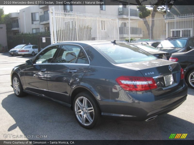 Steel Grey Metallic / Natural Beige 2010 Mercedes-Benz E 550 Sedan