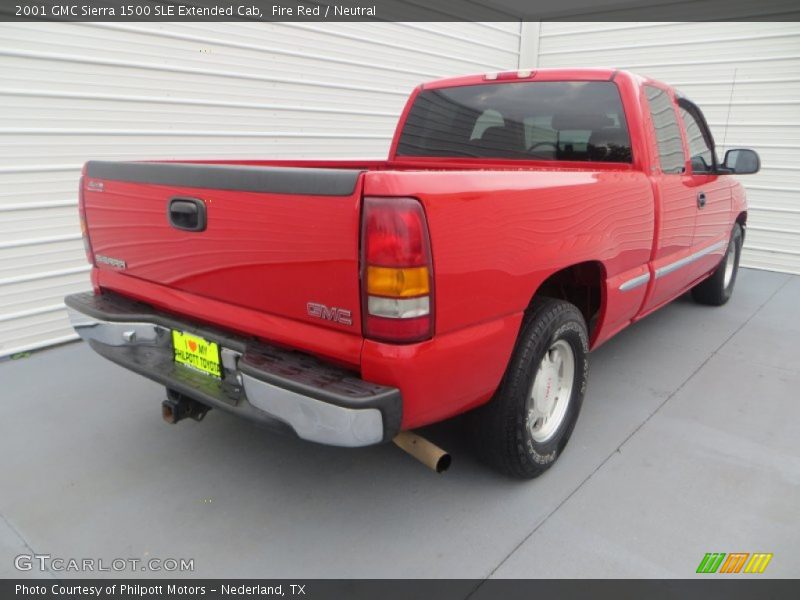 Fire Red / Neutral 2001 GMC Sierra 1500 SLE Extended Cab