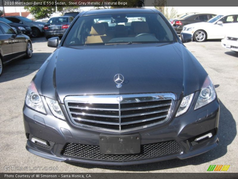 Steel Grey Metallic / Natural Beige 2010 Mercedes-Benz E 550 Sedan