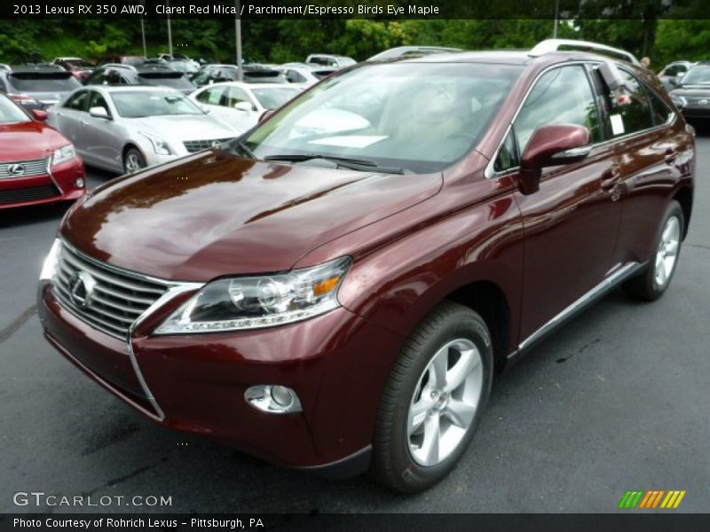 Claret Red Mica / Parchment/Espresso Birds Eye Maple 2013 Lexus RX 350 AWD