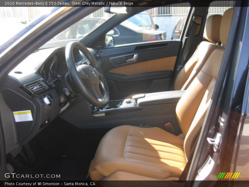 Steel Grey Metallic / Natural Beige 2010 Mercedes-Benz E 550 Sedan