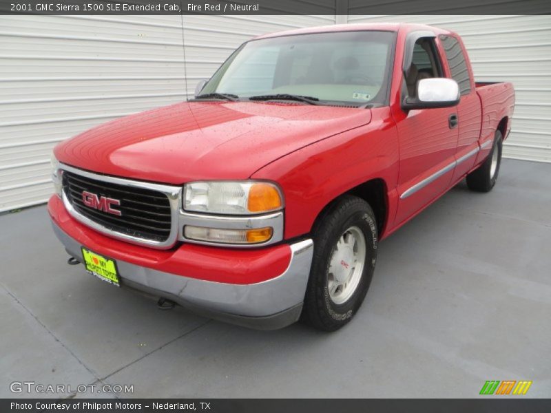 Fire Red / Neutral 2001 GMC Sierra 1500 SLE Extended Cab