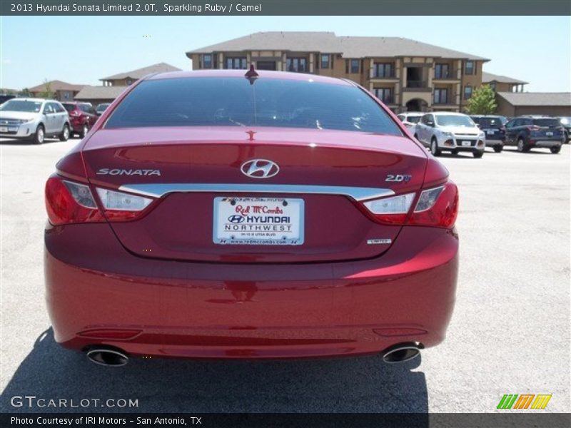 Sparkling Ruby / Camel 2013 Hyundai Sonata Limited 2.0T